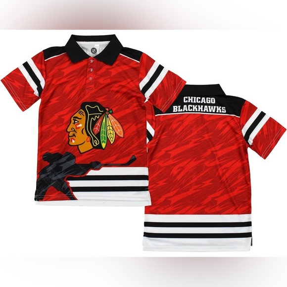 NWT Men’s NHL Chicago Blackhawks Polo Jersey - Picture 1 of 14